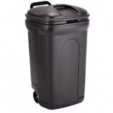 Trash Container w/ Lid / Trash Plastic Container w/ Lid 580mm x 580mm, Black